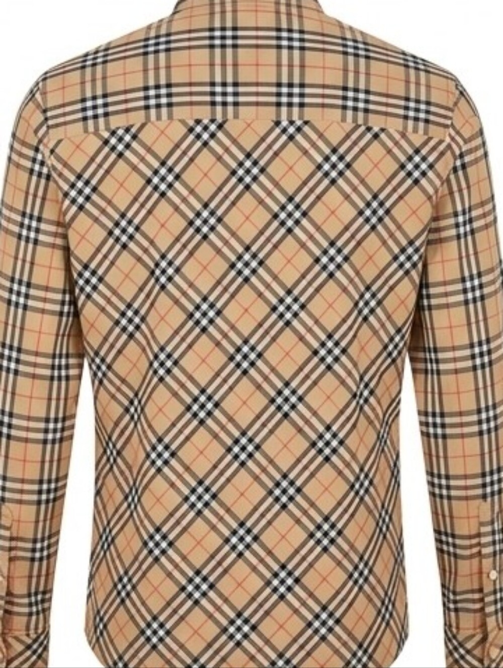 Burberry Classic Beige Plaid Button-Down Shirt - Picture 4 of 4